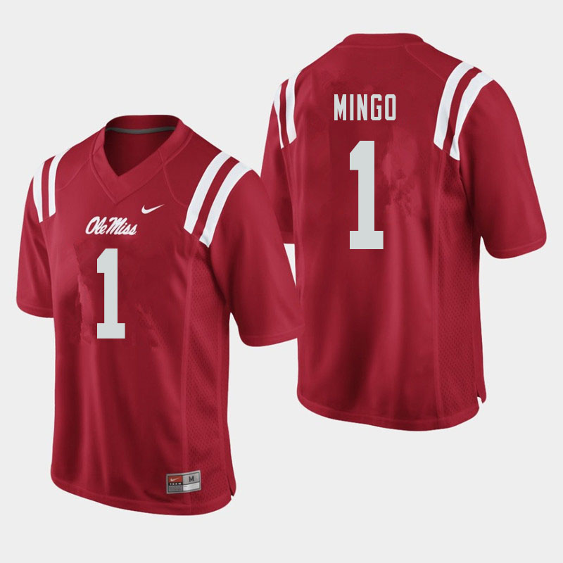Men #1 Jonathan Mingo Ole Miss Rebels College Football Jerseys Sale-Red